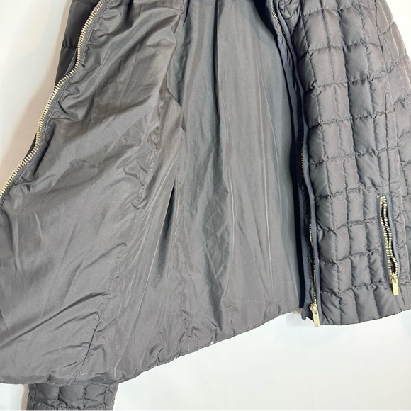 J. Crew Black Quilted Down Filled Gold Embellished Zip Up Jacket Coat Women’s XS - Picture 6 of 14